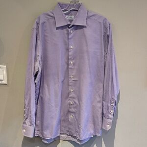 Eton Lavender Checkered Dress Shirt